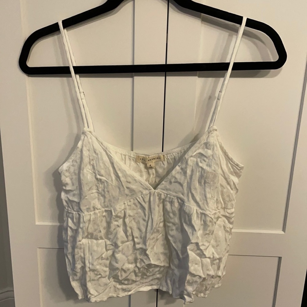 White cropped tank top